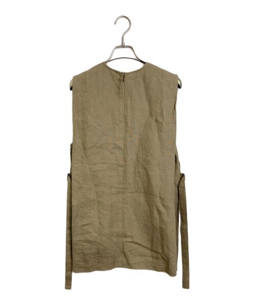 SACRA（サクラ）SACRA (サクラ) SUPERIOR ベルギーリネンTOP 日本製 ベージュ サイズ:38の古着・服飾アイテム