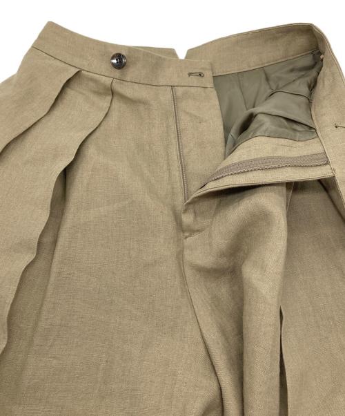 SACRA（サクラ）SACRA (サクラ) リネンワイドパンツ　日本製 ベージュ サイズ:38の古着・服飾アイテム