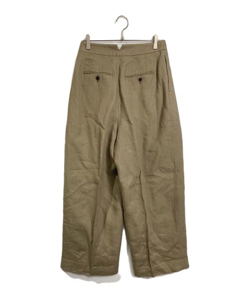 SACRA（サクラ）SACRA (サクラ) リネンワイドパンツ　日本製 ベージュ サイズ:38の古着・服飾アイテム