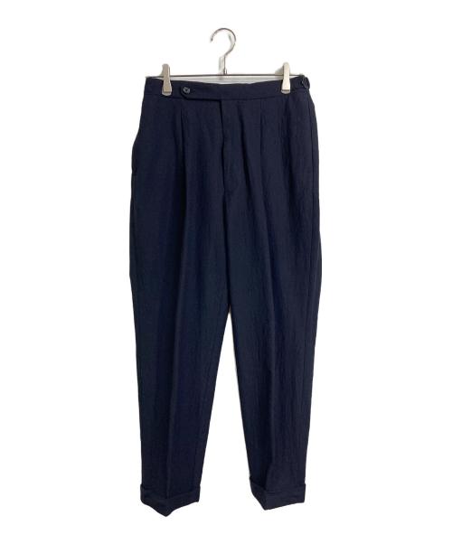 KAPTAIN SUNSHINE（キャプテンサンシャイン）KAPTAIN SUNSHINE (キャプテンサンシャイン) One-Pleats Trousers タックパンツ　ウールパンツ　モヘア混パンツ ネイビー サイズ:30の古着・服飾アイテム