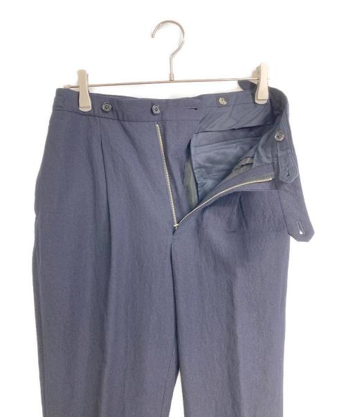 KAPTAIN SUNSHINE（キャプテンサンシャイン）KAPTAIN SUNSHINE (キャプテンサンシャイン) One-Pleats Trousers タックパンツ　ウールパンツ　モヘア混パンツ ネイビー サイズ:30の古着・服飾アイテム