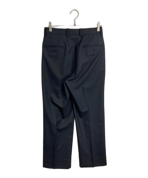 cornier（コルニエ）Cornier (コルニエ) スラックス　センタープレスパンツ　ウールパンツ　タックパンツ ブラック サイズ:Sの古着・服飾アイテム