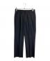Cornier（コルニエ）の古着「スラックス　センタープレスパンツ　ウールパンツ　タックパンツ」｜ブラック