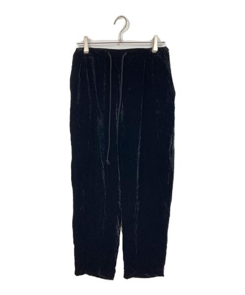 WILLOW（ウィロー）Willow (ウィロー) Velvet drawstring pants  ベルベットドローストリングパンツ 日本製 ブラック サイズ:2の古着・服飾アイテム