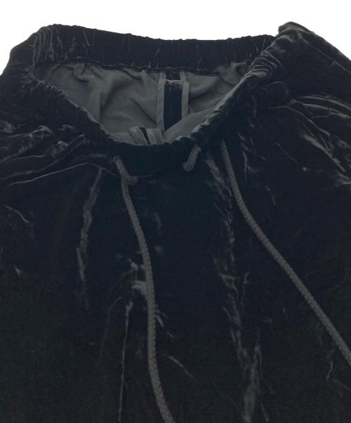 WILLOW（ウィロー）Willow (ウィロー) Velvet drawstring pants  ベルベットドローストリングパンツ 日本製 ブラック サイズ:2の古着・服飾アイテム