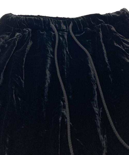WILLOW（ウィロー）Willow (ウィロー) Velvet drawstring pants  ベルベットドローストリングパンツ 日本製 ブラック サイズ:2の古着・服飾アイテム