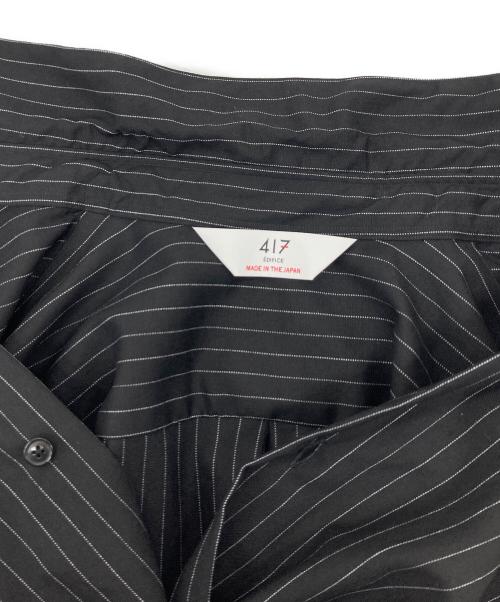 417 by EDIFICE（417 バイ エディフィス）417 by EDIFICE (417 バイ エディフィス) LE JAPON Akita レギュラーウールシャツ　日本製 ブラック サイズ:Sの古着・服飾アイテム