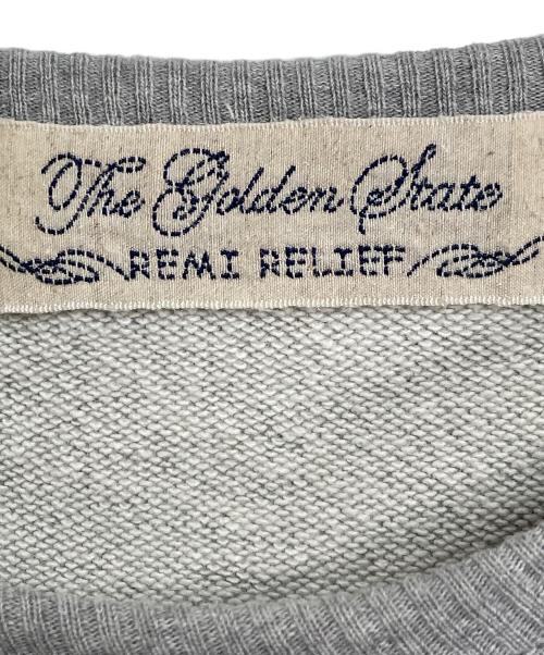 REMI RELIEF（レミレリーフ）REMI RELIEF (レミレリーフ) BEAMS PLUS (ビームスプラス) ショートスリーブ スウェット　半袖スウェット　日本製 グレー サイズ:Lの古着・服飾アイテム
