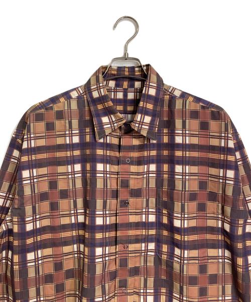 BURLAP OUTFITTER（バーラップアウトフィッター）BURLAP OUTFITTER (バーラップアウトフィッター) L/S B.B SHIRT PRINTED ナイロンシャツ　ビッグサイズ オレンジ サイズ:L 未使用品の古着・服飾アイテム