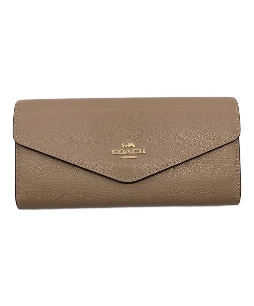 COACH（コーチ）COACH (コーチ) エンベロープ ウォレット　長財布 ベージュ サイズ:実寸参照の古着・服飾アイテム