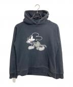 NUMBER (N)INEナンバーナイン）の古着「DISNEY コラボプリントパーカー　宮下期　USA製」｜ブラック
