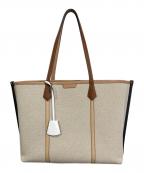 TORY BURCHトリーバーチ）の古着「PERRY キャンバストートバッグ LARGE」｜ベージュ