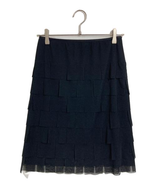 VIVIENNE TAM（ヴィヴィアンタム）VIVIENNE TAM (ヴィヴィアンタム) パワーネットティアードフリルスカート ブラックの古着・服飾アイテム