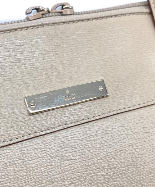 GUCCI（グッチ）GUCCI (グッチ) ハンドバッグ　レザーバッグ ベージュ サイズ:実寸参照の古着・服飾アイテム