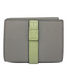 LOEWE（ロエベ）の古着「トライフォールド ウォレット　バイカラー　ミニ財布」｜グレー