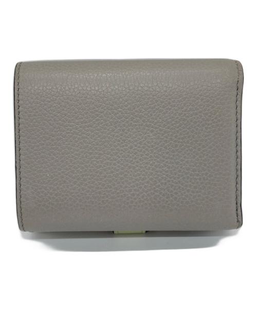 LOEWE（ロエベ）LOEWE (ロエベ) トライフォールド ウォレット　バイカラー　ミニ財布 グレー サイズ:実寸参照の古着・服飾アイテム