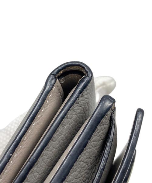 LOEWE（ロエベ）LOEWE (ロエベ) トライフォールド ウォレット　バイカラー　ミニ財布 グレー サイズ:実寸参照の古着・服飾アイテム