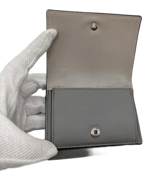 LOEWE（ロエベ）LOEWE (ロエベ) トライフォールド ウォレット　バイカラー　ミニ財布 グレー サイズ:実寸参照の古着・服飾アイテム