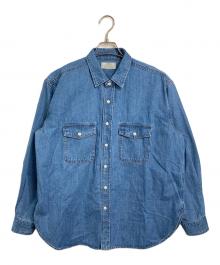 JOURNAL STANDARD relume（ジャーナルスタンダード レリューム）の古着「9oz デニムワークシャツ　25SS デニムシャツ　コットンシャツ」｜ブルー