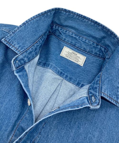 JOURNAL STANDARD relume（ジャーナルスタンダード レリューム）JOURNAL STANDARD relume (ジャーナルスタンダード レリューム) 9oz デニムワークシャツ　25SS デニムシャツ　コットンシャツ ブルー サイズ:FREEの古着・服飾アイテム