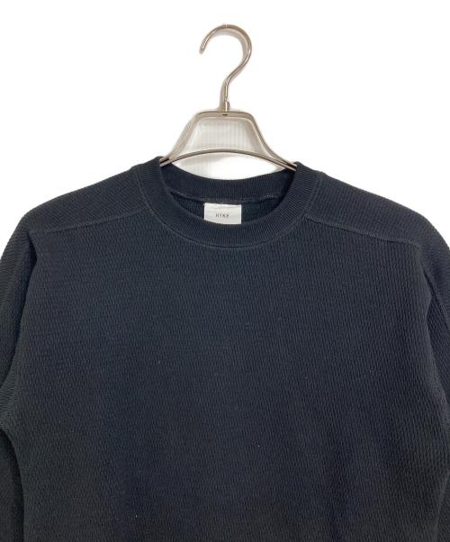 HYKE（ハイク）HYKE (ハイク) サーマルカットソー　コットンカットソー　日本製 ブラック サイズ:2の古着・服飾アイテム