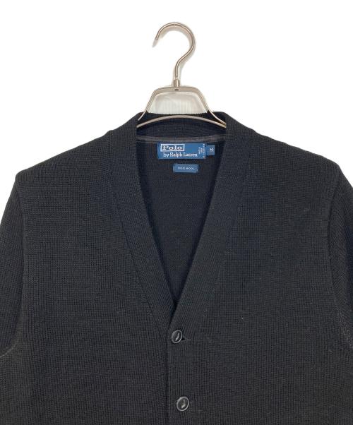 POLO RALPH LAUREN（ポロ・ラルフローレン）POLO RALPH LAUREN (ポロ・ラルフローレン) ウールニットカーディガン ブラック サイズ:Mの古着・服飾アイテム