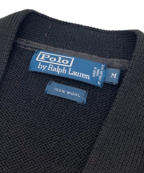 POLO RALPH LAUREN（ポロ・ラルフローレン）POLO RALPH LAUREN (ポロ・ラルフローレン) ウールニットカーディガン ブラック サイズ:Mの古着・服飾アイテム