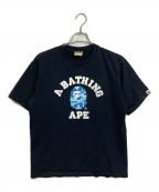 A BATHING APEアベイシングエイプ）の古着「CAMO COLLEGE Tee グラフィックTシャツ」｜ブラック