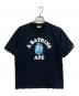A BATHING APE（アベイシングエイプ）の古着「CAMO COLLEGE Tee グラフィックTシャツ」｜ブラック