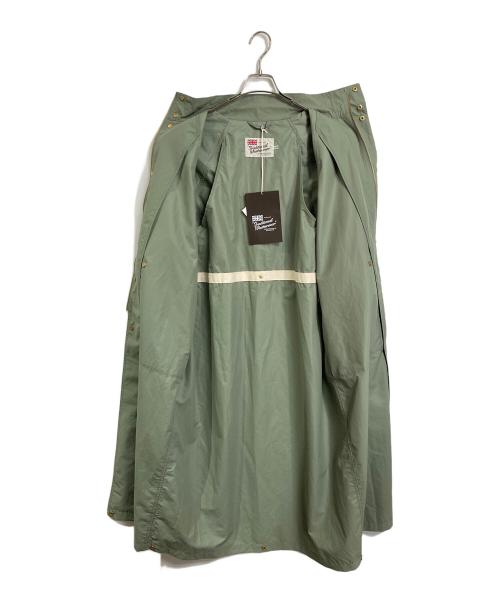 Traditional Weatherwear（トラディショナルウェザーウェア）Traditional Weatherwear (トラディショナルウェザーウェア) ELGIN LONG スタンドカラーコート　ロングコート　アウター　ライトアウター グリーン サイズ:34（実寸参照） 未使用品の古着・服飾アイテム