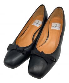 LANVIN en Bleu（ランバンオンブルー）の古着「スクエアトゥーパンプス」｜ブラック