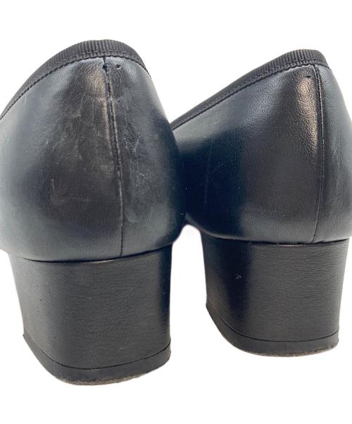 LANVIN en Bleu（ランバンオンブルー）LANVIN en Bleu (ランバンオンブルー) スクエアトゥーパンプス ブラック サイズ:24cmの古着・服飾アイテム