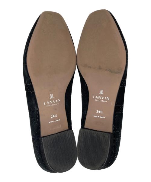 LANVIN COLLECTION（ランバンコレクション）LANVIN COLLECTION (ランバンコレクション) スクエアトゥカッターパンプス ブラック サイズ:24 1／2の古着・服飾アイテム