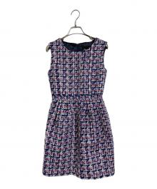 EmiriaWiz（エミリアウィズ）の古着「ノースリーブワンピース　ツイードワンピース」｜ネイビー