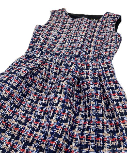 EmiriaWiz（エミリアウィズ）EmiriaWiz (エミリアウィズ) ノースリーブワンピース　ツイードワンピース ネイビー サイズ:S 未使用品の古着・服飾アイテム