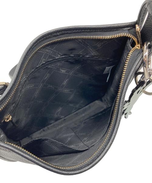 LONGCHAMP（ロンシャン）LONGCHAMP (ロンシャン) ル フローネ ジップクロスボディバッグ　レザーバッグ　ショルダーバッグ ブラック サイズ:実寸参照の古着・服飾アイテム