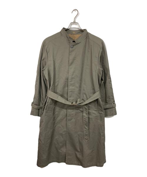 Christian Dior MONSIEUR（クリスチャンディオールムッシュ）Christian Dior MONSIEUR (クリスチャンディオールムッシュ) 【古着】ノーカラーコート　ロングコート　アウター　ライトアウター オリーブ サイズ:38Rの古着・服飾アイテム