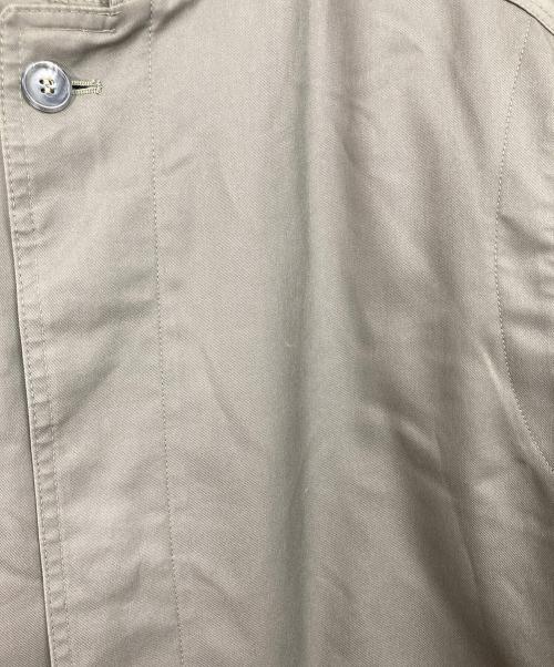 Christian Dior MONSIEUR（クリスチャンディオールムッシュ）Christian Dior MONSIEUR (クリスチャンディオールムッシュ) 【古着】ノーカラーコート　ロングコート　アウター　ライトアウター オリーブ サイズ:38Rの古着・服飾アイテム