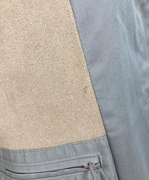 Christian Dior MONSIEUR（クリスチャンディオールムッシュ）Christian Dior MONSIEUR (クリスチャンディオールムッシュ) 【古着】ノーカラーコート　ロングコート　アウター　ライトアウター オリーブ サイズ:38Rの古着・服飾アイテム