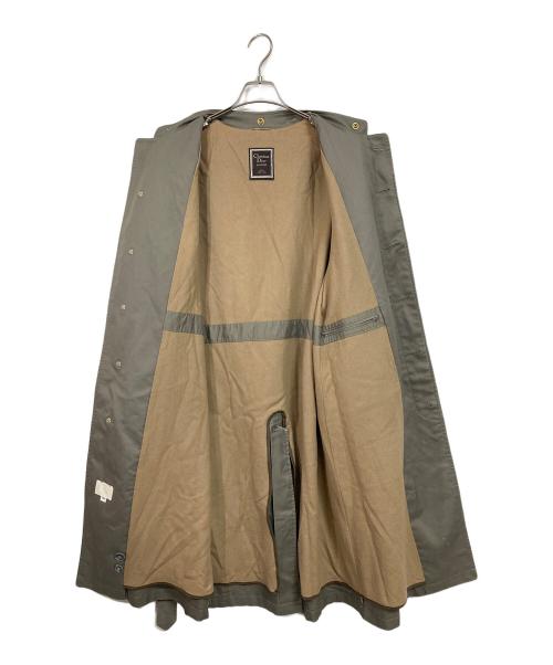 Christian Dior MONSIEUR（クリスチャンディオールムッシュ）Christian Dior MONSIEUR (クリスチャンディオールムッシュ) 【古着】ノーカラーコート　ロングコート　アウター　ライトアウター オリーブ サイズ:38Rの古着・服飾アイテム