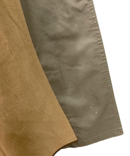 Christian Dior MONSIEUR（クリスチャンディオールムッシュ）Christian Dior MONSIEUR (クリスチャンディオールムッシュ) 【古着】ノーカラーコート　ロングコート　アウター　ライトアウター オリーブ サイズ:38Rの古着・服飾アイテム