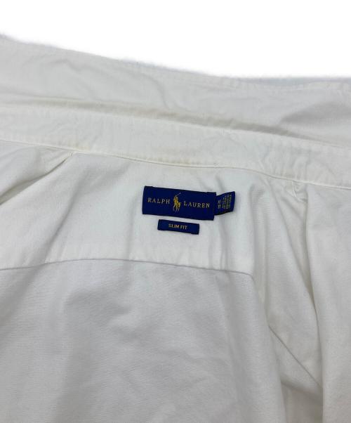 POLO RALPH LAUREN（ポロ・ラルフローレン）POLO RALPH LAUREN (ポロ・ラルフローレン) 長袖シャツ　ワンポイント刺繍シャツ　長袖シャツ　ポニー刺繍　スリムフィット ホワイト サイズ:XSの古着・服飾アイテム