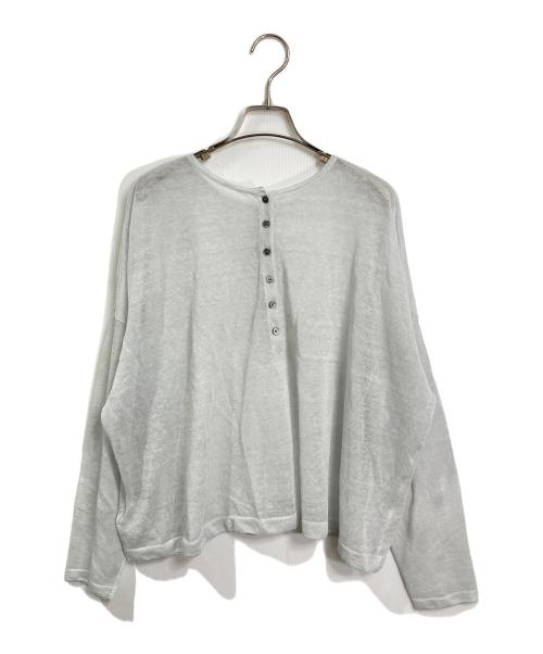 Noble（ノーブル）Noble (ノーブル) 2wayヘンリーネックシアープルオーバー グレー サイズ:実寸参照の古着・服飾アイテム