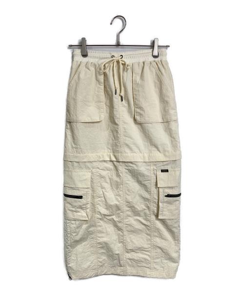 X-GIRL（エックスガール）X-GIRL (エックスガール) CONVERTIBLE EASY SKIRT　コンバーチブルイシースカート　ロングスカート　ミニスカート ベージュ サイズ:Sの古着・服飾アイテム