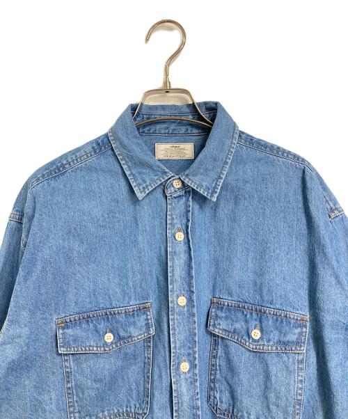 JOURNAL STANDARD relume（ジャーナルスタンダード レリューム）JOURNAL STANDARD relume (ジャーナルスタンダード レリューム) 9oz デニムワークシャツ　コットンシャツ ブルー サイズ:実寸参照の古着・服飾アイテム