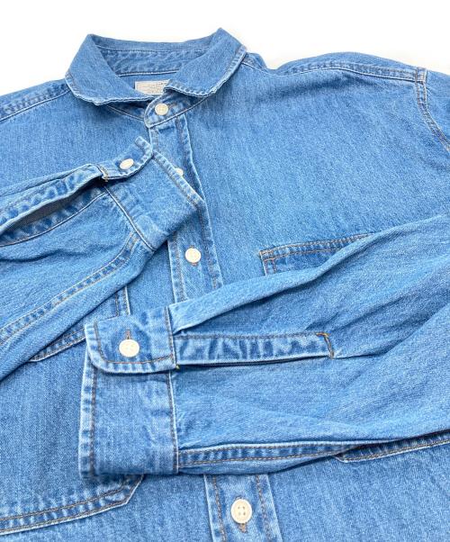 JOURNAL STANDARD relume（ジャーナルスタンダード レリューム）JOURNAL STANDARD relume (ジャーナルスタンダード レリューム) 9oz デニムワークシャツ　コットンシャツ ブルー サイズ:実寸参照の古着・服飾アイテム