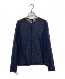 Curensology（カレンソロジー）の古着「ドットチュールブラウス　水玉」｜ネイビー