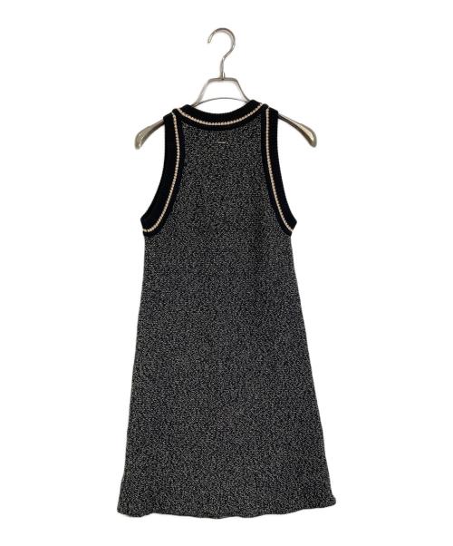 FRAY ID（フレイ アイディー）FRAY ID (フレイ アイディー) pierre cardin (ピエール・カルダン) ガーターニットミニワンピ　ノースリーブワンピース ブラック サイズ:FREE 未使用品の古着・服飾アイテム