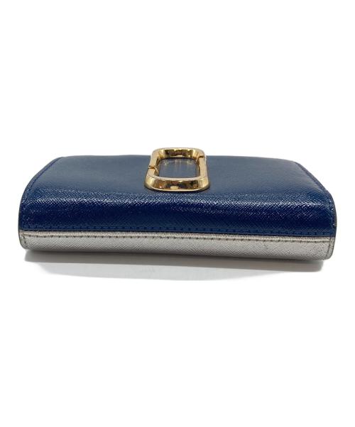 MARC JACOBS（マークジェイコブス）MARC JACOBS (マークジェイコブス) スナップショット コンパクトウォレット　折りたたみ財布 ネイビー サイズ:実寸参照の古着・服飾アイテム