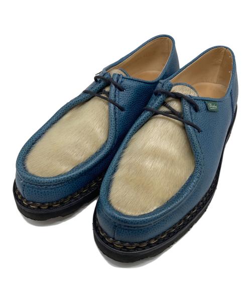 PARABOOT（パラブーツ）PARABOOT (パラブーツ) beams別注 MICHAEL ポニーハラコ ドレスシューズ ブルー サイズ:42 1/2の古着・服飾アイテム